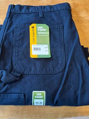 Carhartt Navy Loose Straight Work Pants